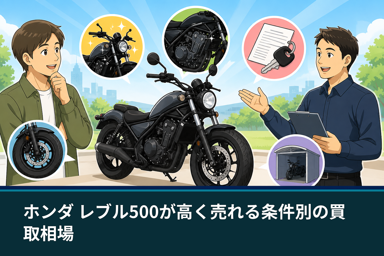 ホンダ レブル500が高く売れる条件別の買取相場