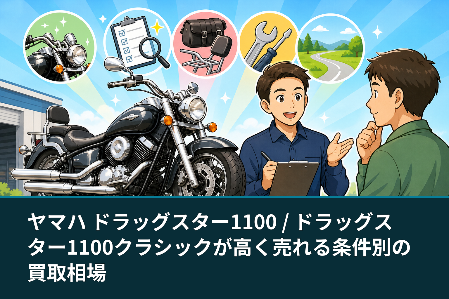ヤマハ ドラッグスター1100 / ドラッグスター1100クラシックが高く売れる条件別の買取相場