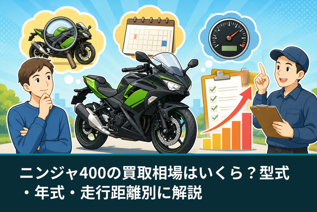 ニンジャ400の買取相場はいくら？型式・年式・走行距離別に解説