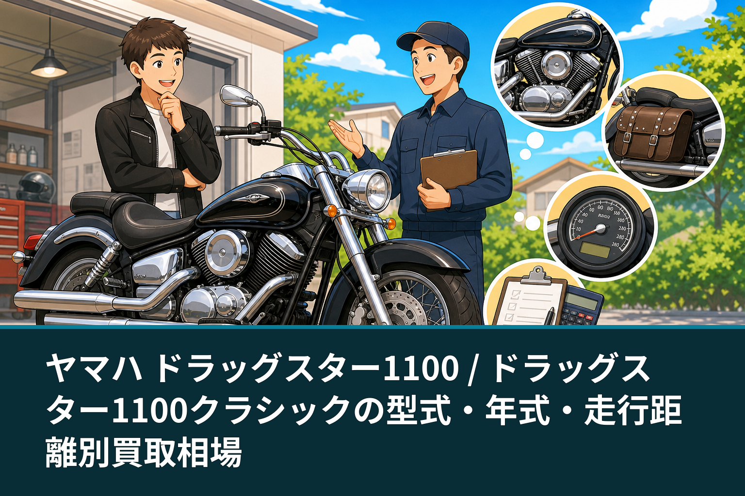 ヤマハ ドラッグスター1100 / ドラッグスター1100クラシックの型式・年式・走行距離別買取相場
