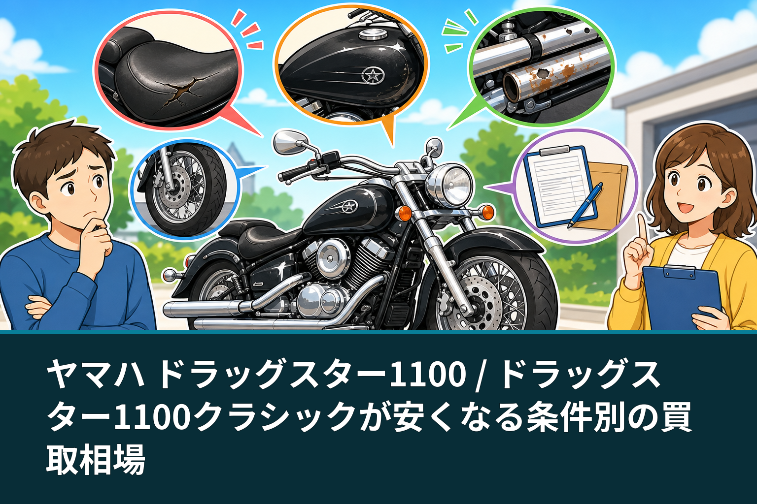 ヤマハ ドラッグスター1100 / ドラッグスター1100クラシックが安くなる条件別の買取相場