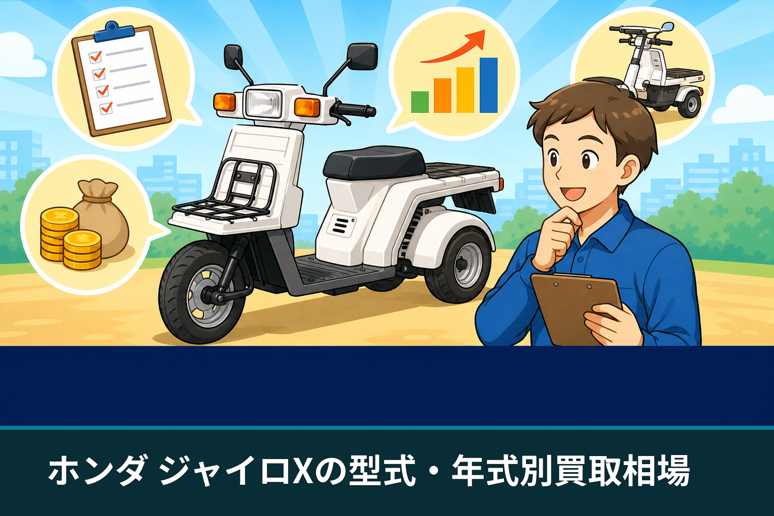 ホンダ ジャイロXの型式・年式別買取相場