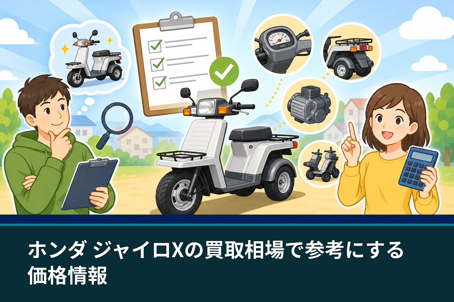 ホンダ ジャイロXの買取相場で参考にする価格情報