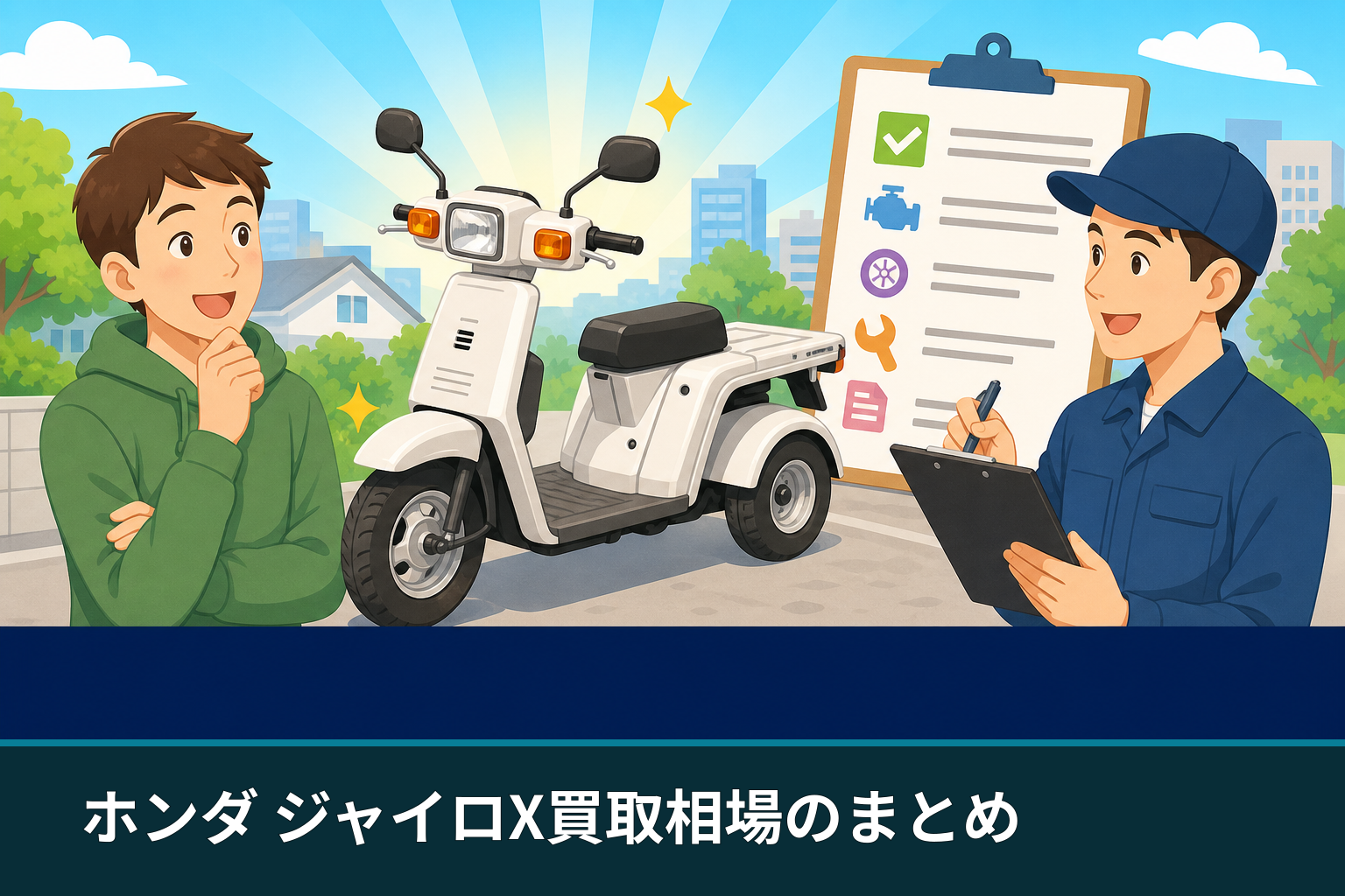 ホンダ ジャイロX買取相場のまとめ
