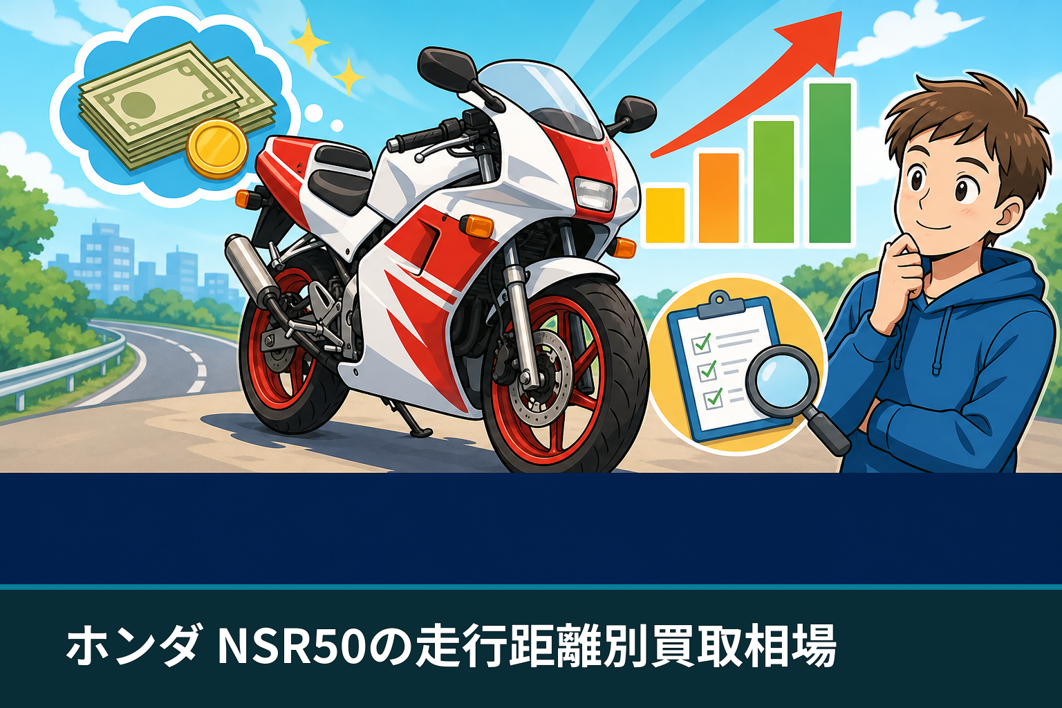 ホンダ NSR50の走行距離別買取相場