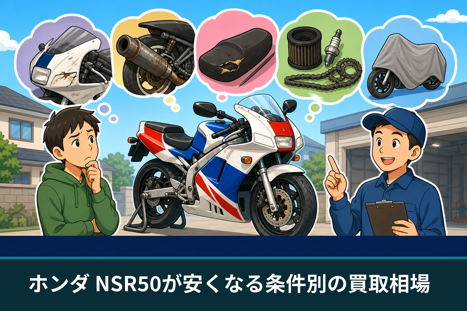 ホンダ NSR50が安くなる条件別の買取相場