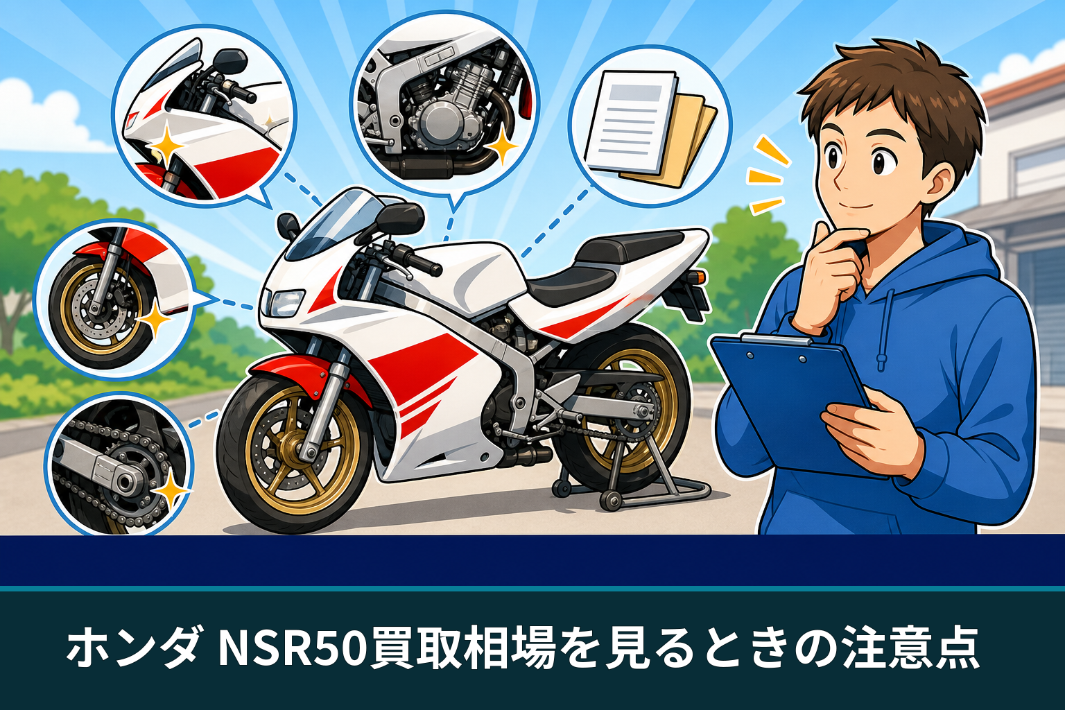 ホンダ NSR50買取相場を見るときの注意点