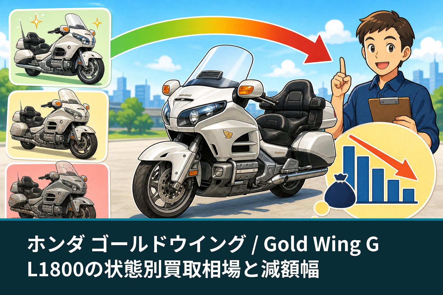 ホンダ ゴールドウイング / Gold Wing GL1800の状態別買取相場と減額幅