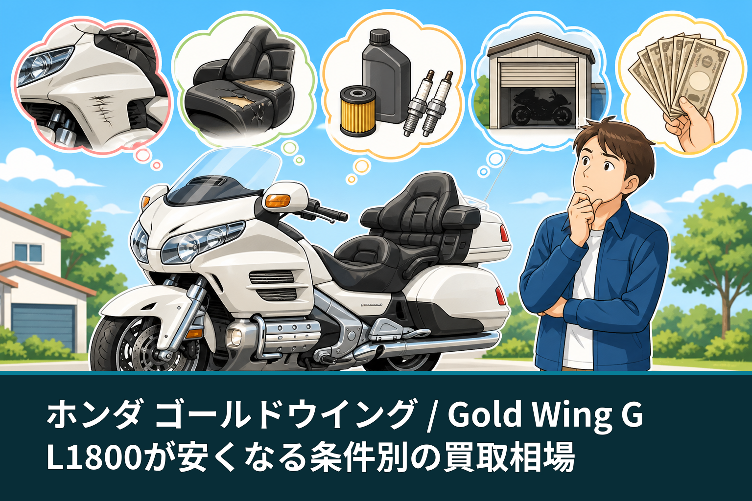 ホンダ ゴールドウイング / Gold Wing GL1800が安くなる条件別の買取相場