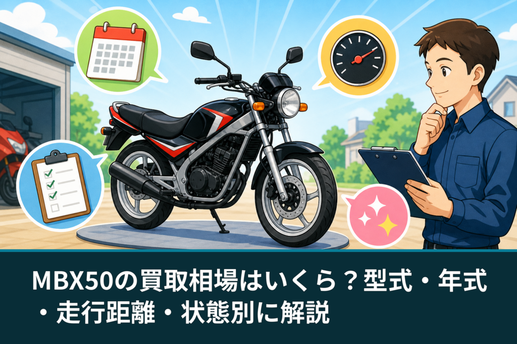 MBX50の買取相場はいくら？型式・年式・走行距離・状態別に解説