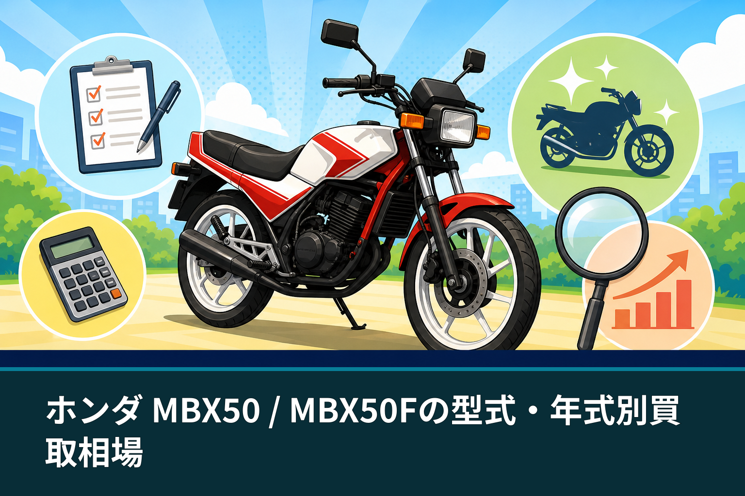 ホンダ MBX50 / MBX50Fの型式・年式別買取相場
