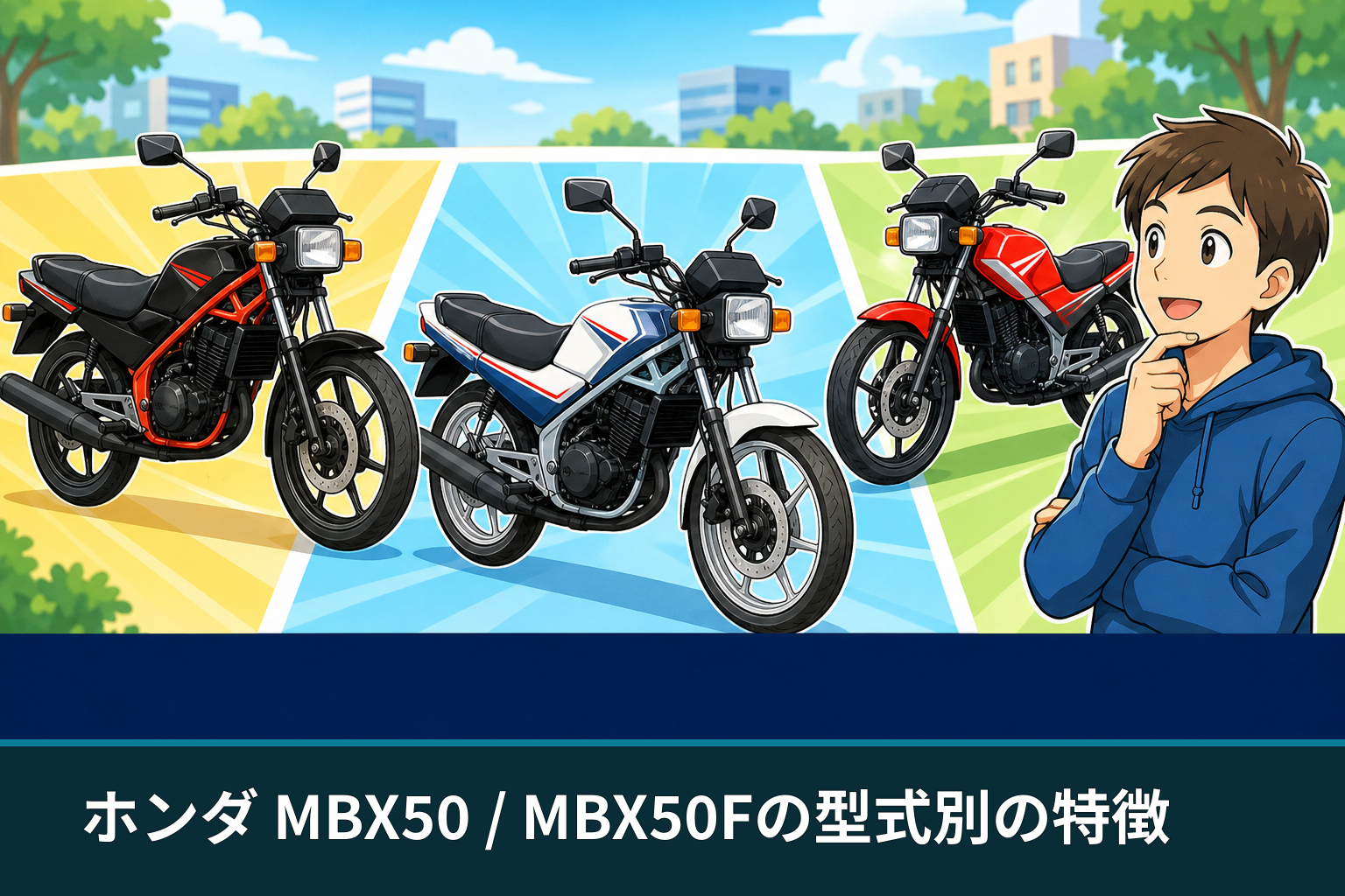 ホンダ MBX50 / MBX50Fの型式別の特徴