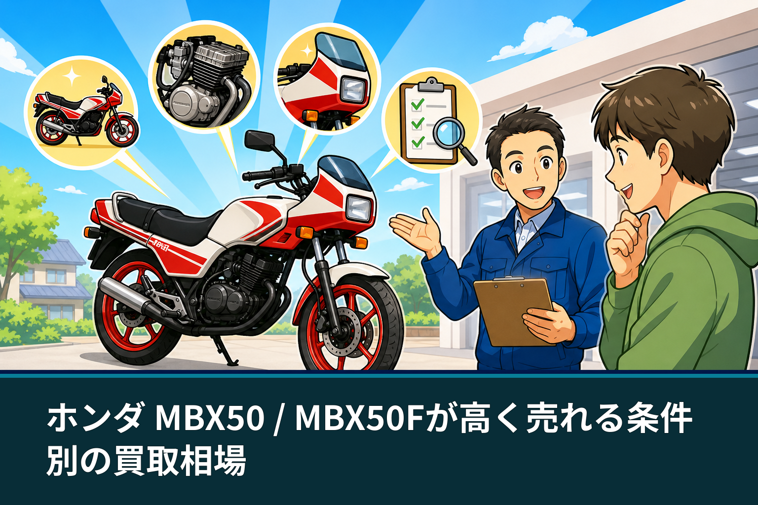 ホンダ MBX50 / MBX50Fが高く売れる条件別の買取相場