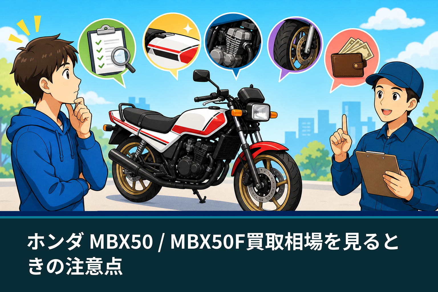 ホンダ MBX50 / MBX50F買取相場を見るときの注意点