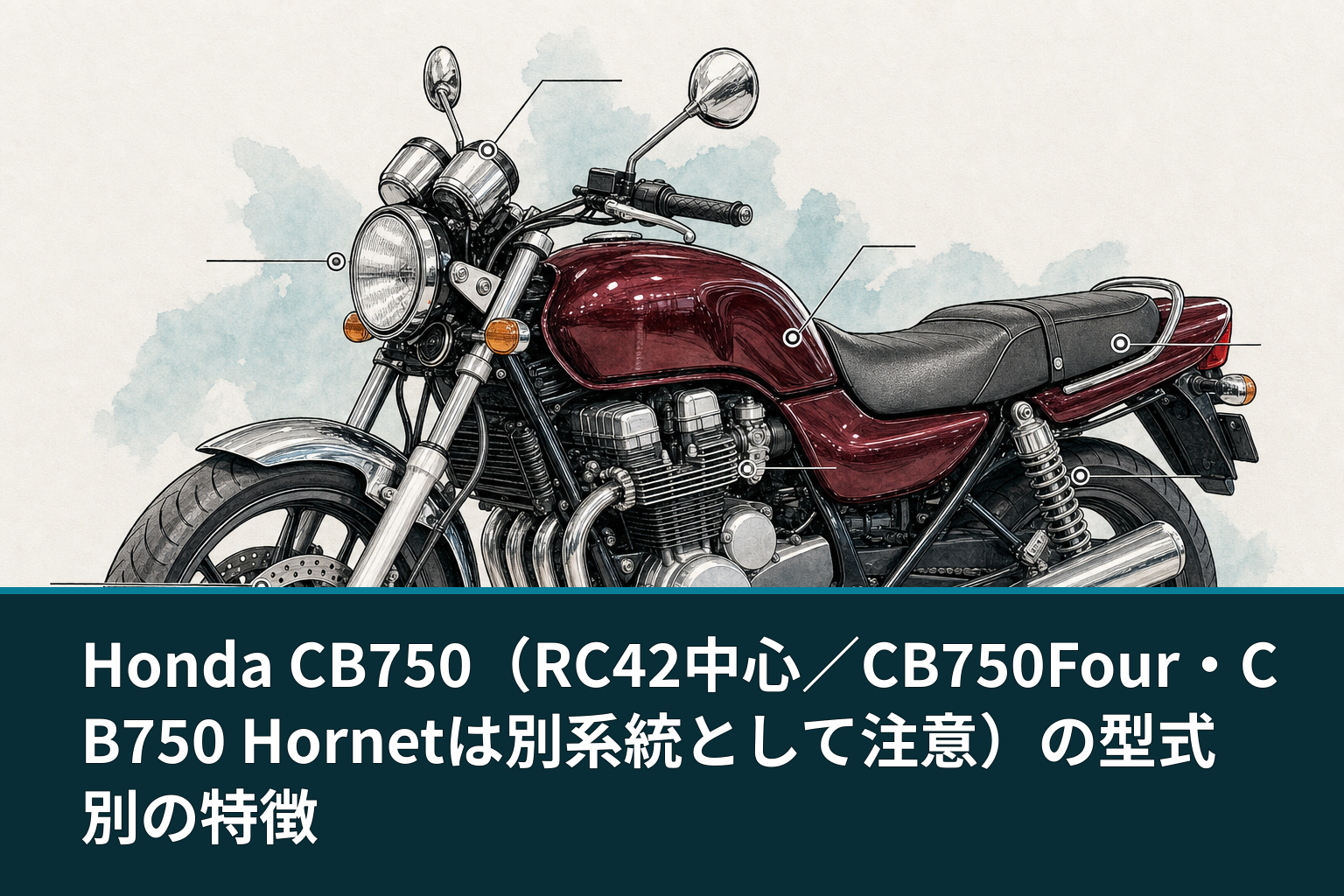 Honda CB750(RC42中心/CB750Four・CB750 Hornetは別系統として注意)の型式別の特徴