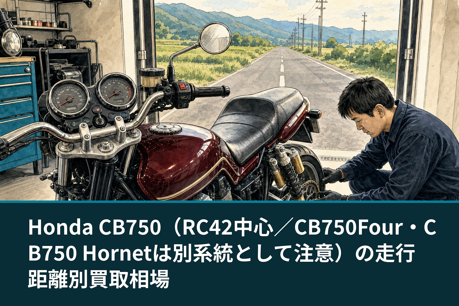 Honda CB750(RC42中心/CB750Four・CB750 Hornetは別系統として注意)の走行距離別買取相場