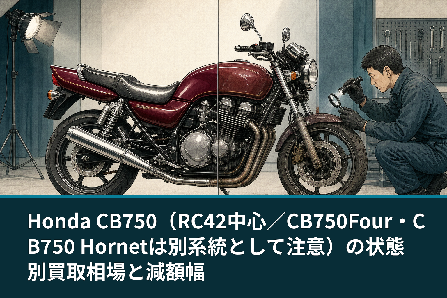 Honda CB750(RC42中心/CB750Four・CB750 Hornetは別系統として注意)の状態別買取相場と減額幅