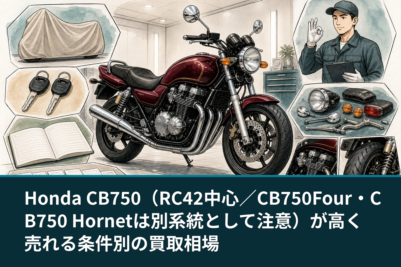 Honda CB750(RC42中心/CB750Four・CB750 Hornetは別系統として注意)が高く売れる条件別の買取相場