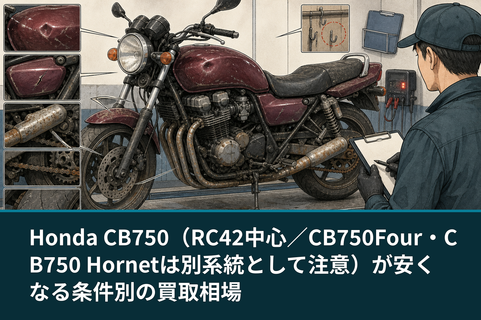 Honda CB750(RC42中心/CB750Four・CB750 Hornetは別系統として注意)が安くなる条件別の買取相場