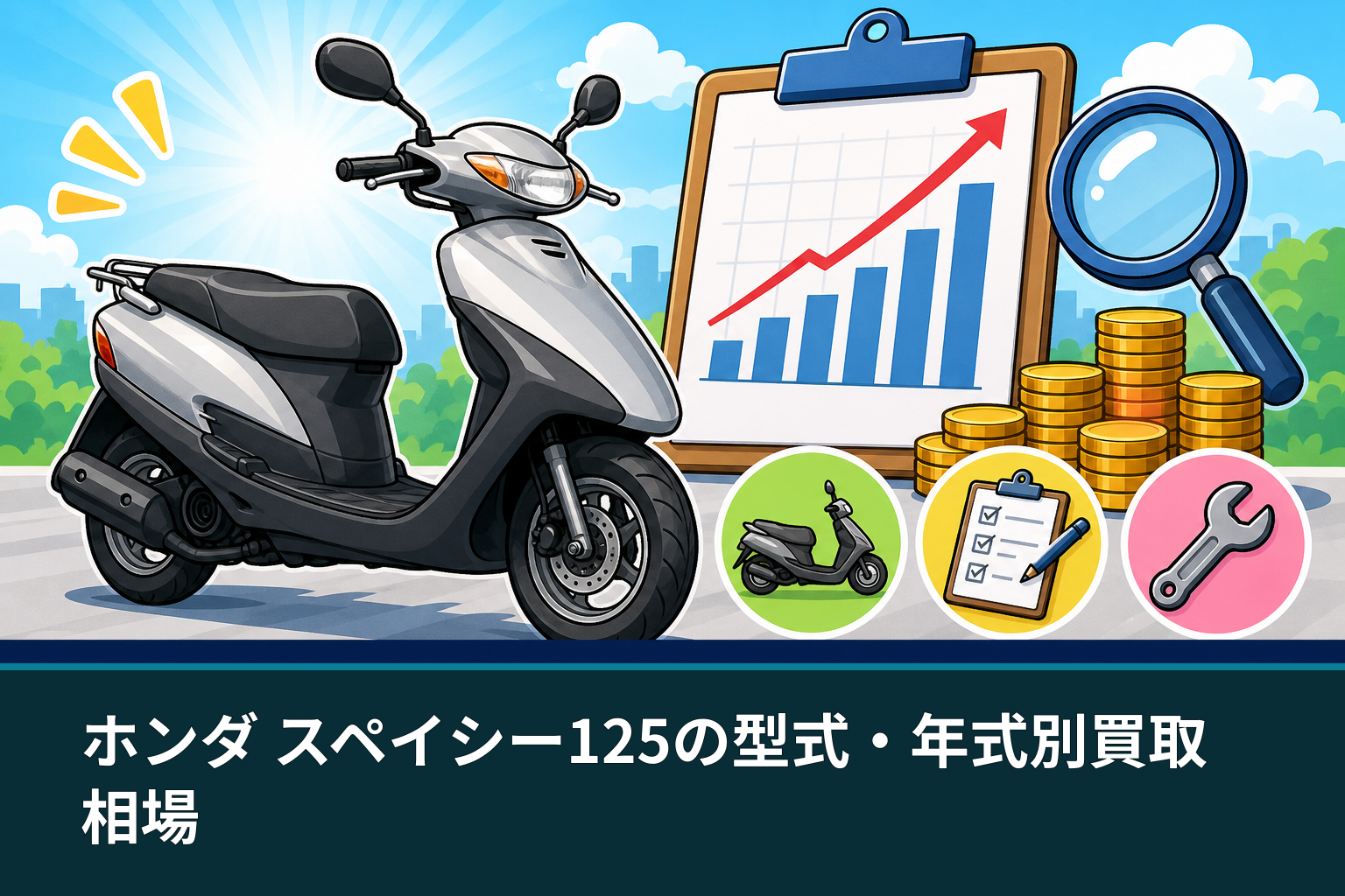 ホンダ スペイシー125の型式・年式別買取相場