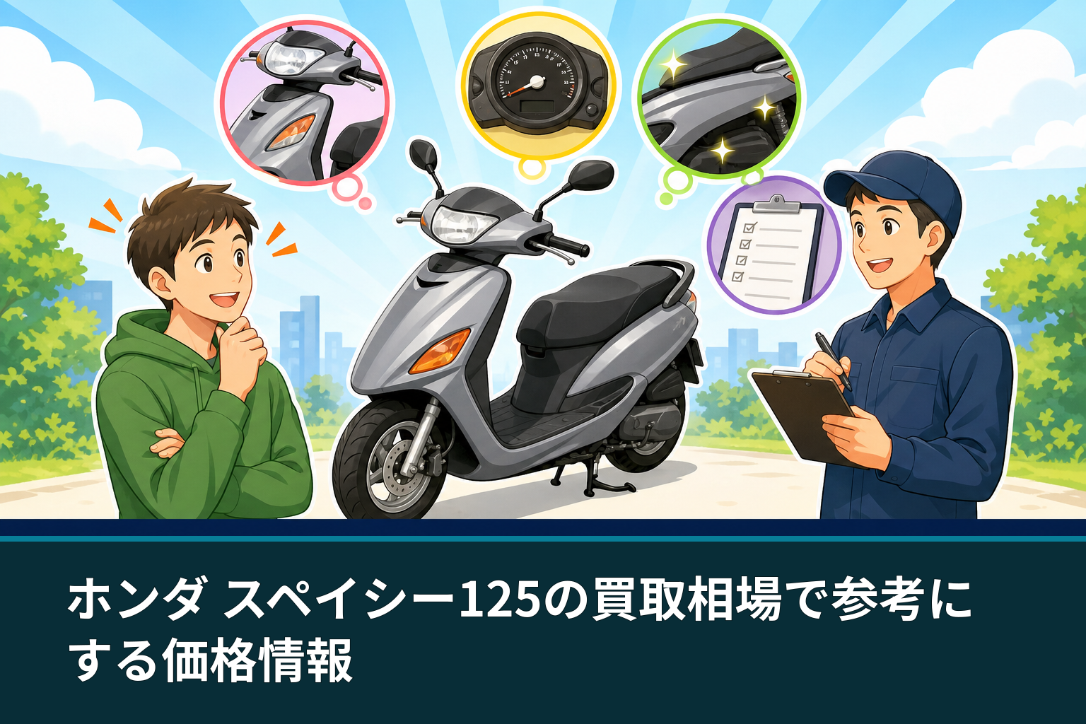 ホンダ スペイシー125の買取相場で参考にする価格情報