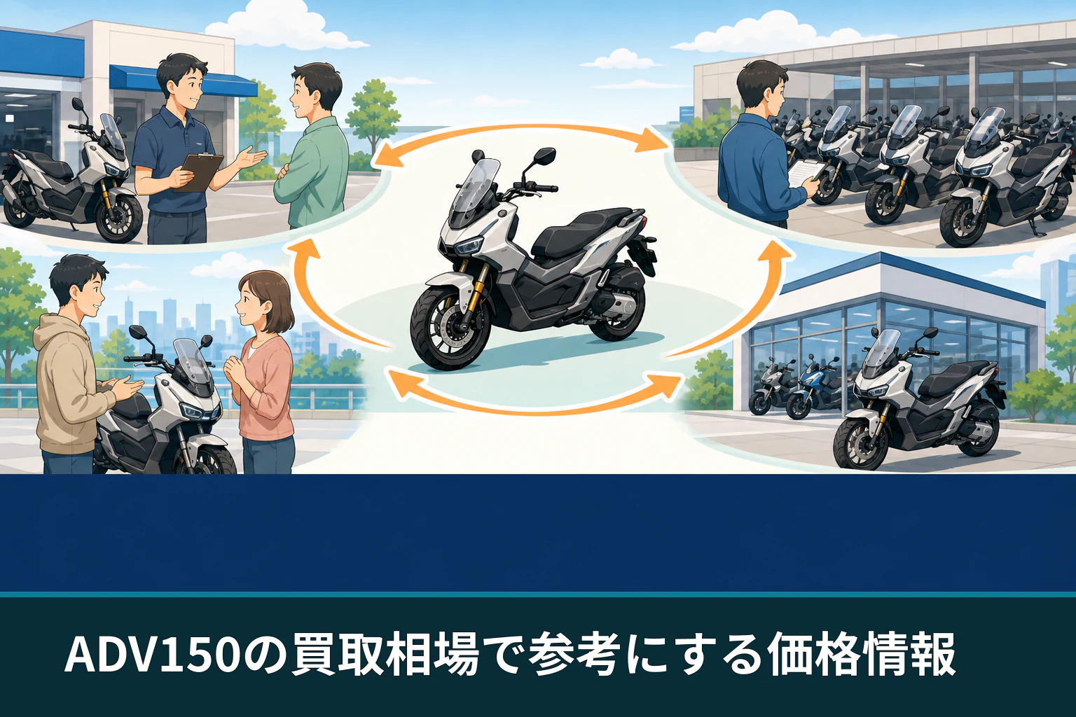 ADV150の買取相場で参考にする価格情報