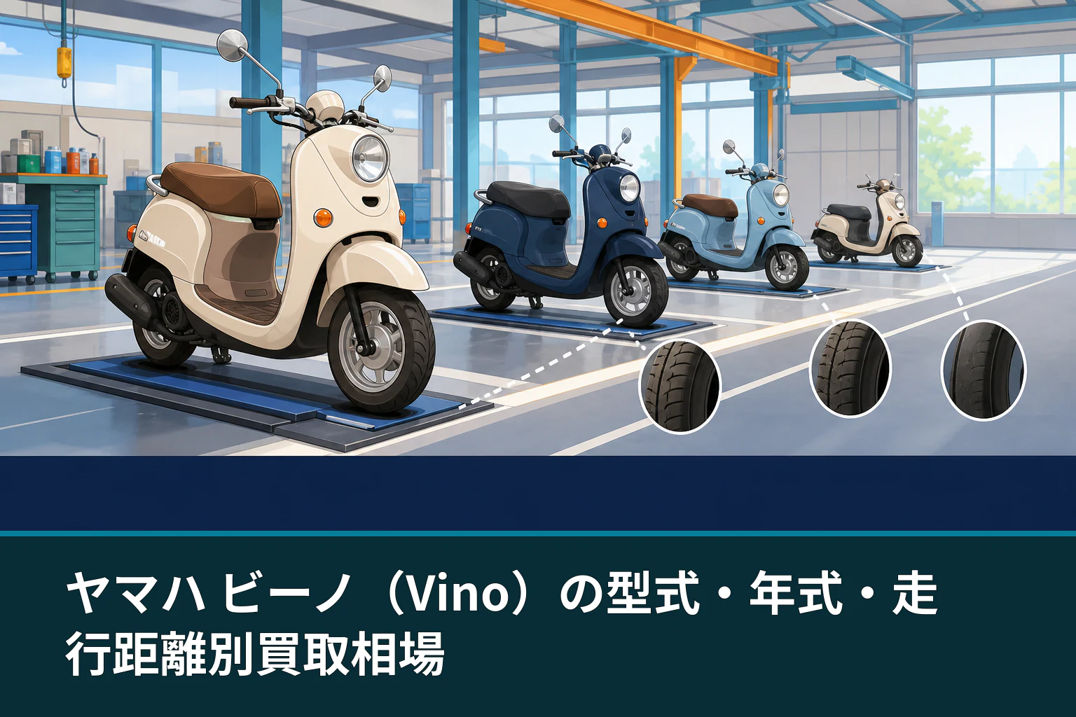ヤマハ ビーノ(Vino)の型式・年式・走行距離別買取相場
