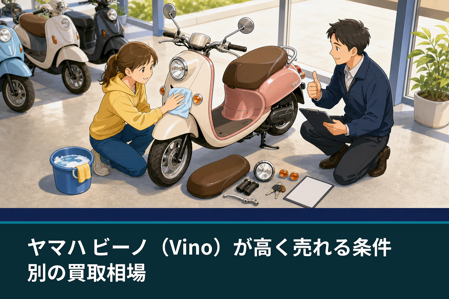 ヤマハ ビーノ(Vino)が高く売れる条件別の買取相場