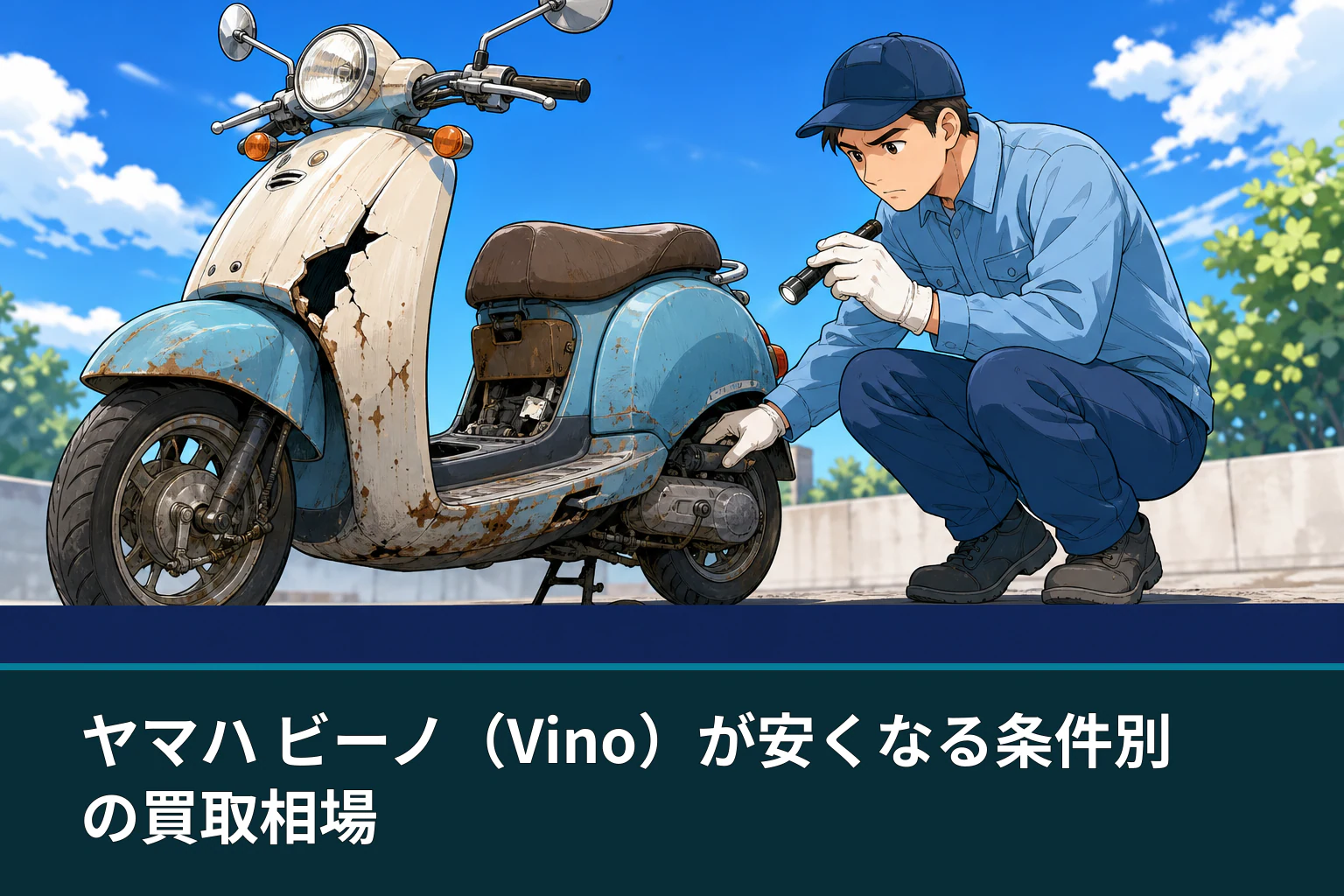 ヤマハ ビーノ(Vino)が安くなる条件別の買取相場
