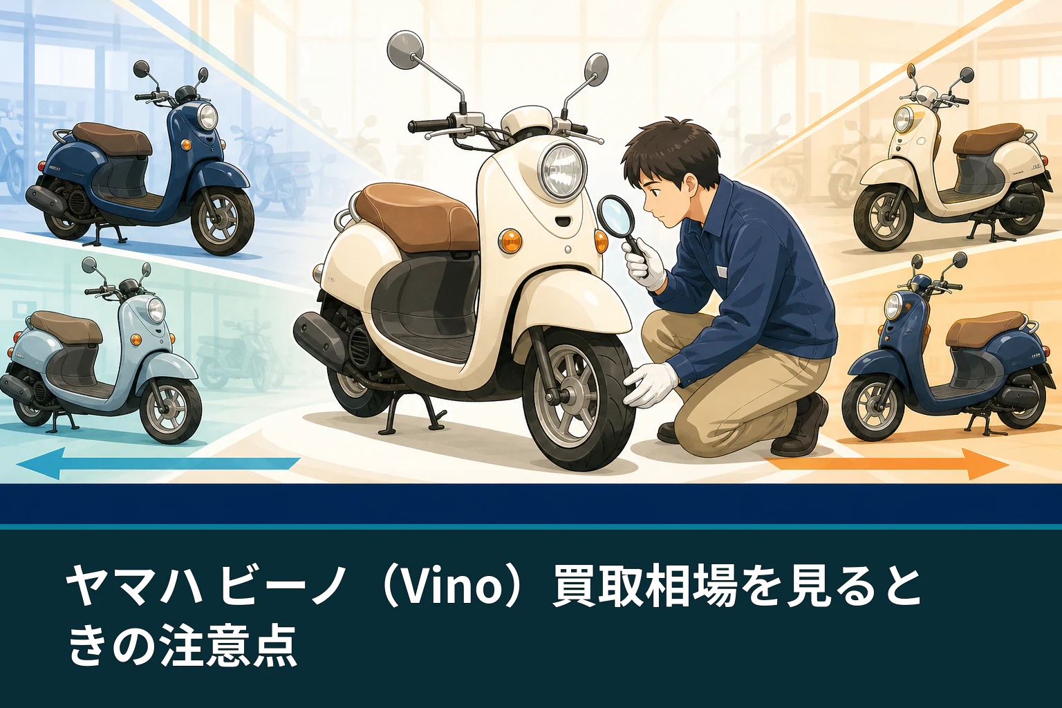 ヤマハ ビーノ(Vino)買取相場を見るときの注意点