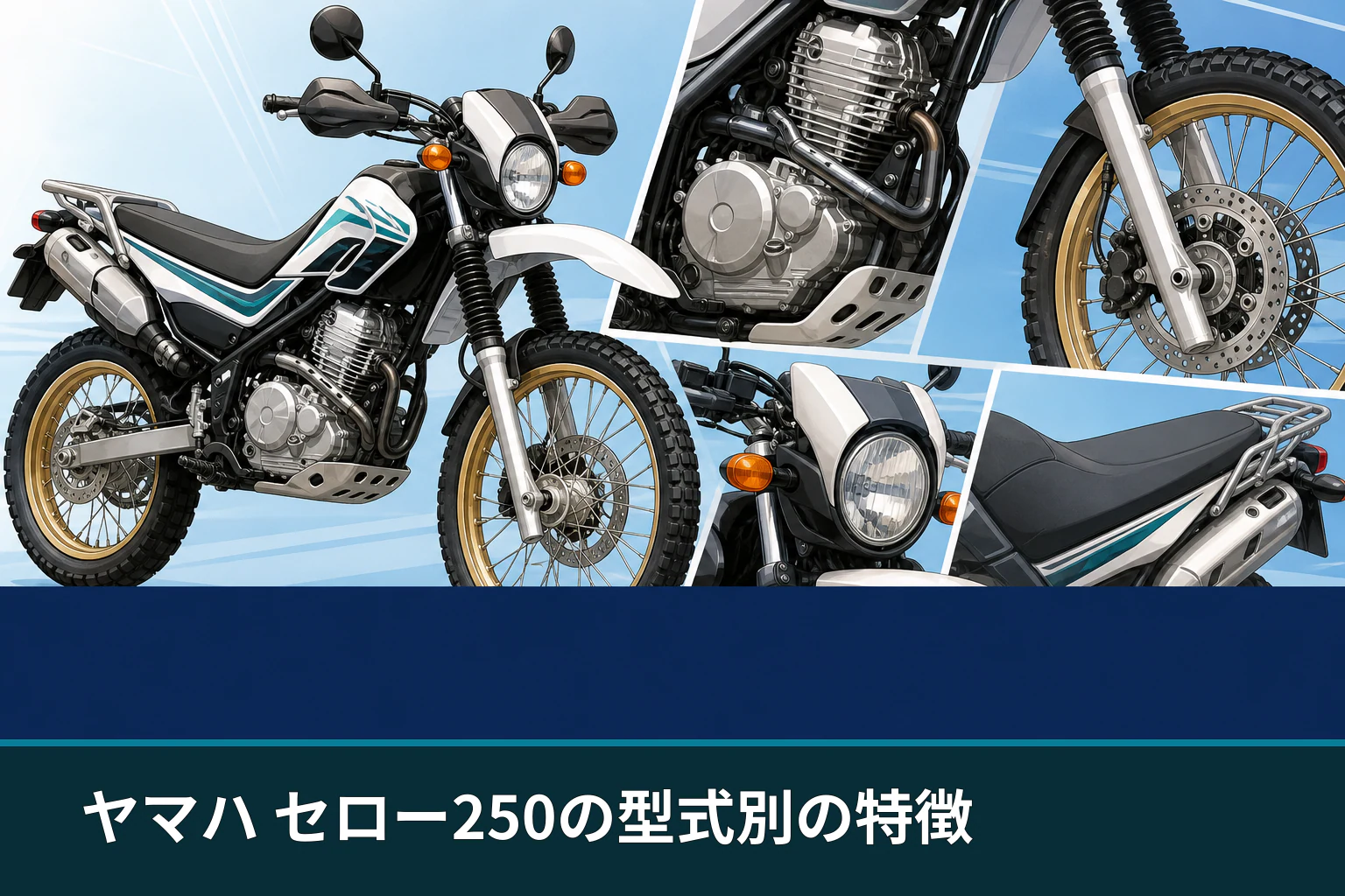 ヤマハ セロー250の型式別の特徴