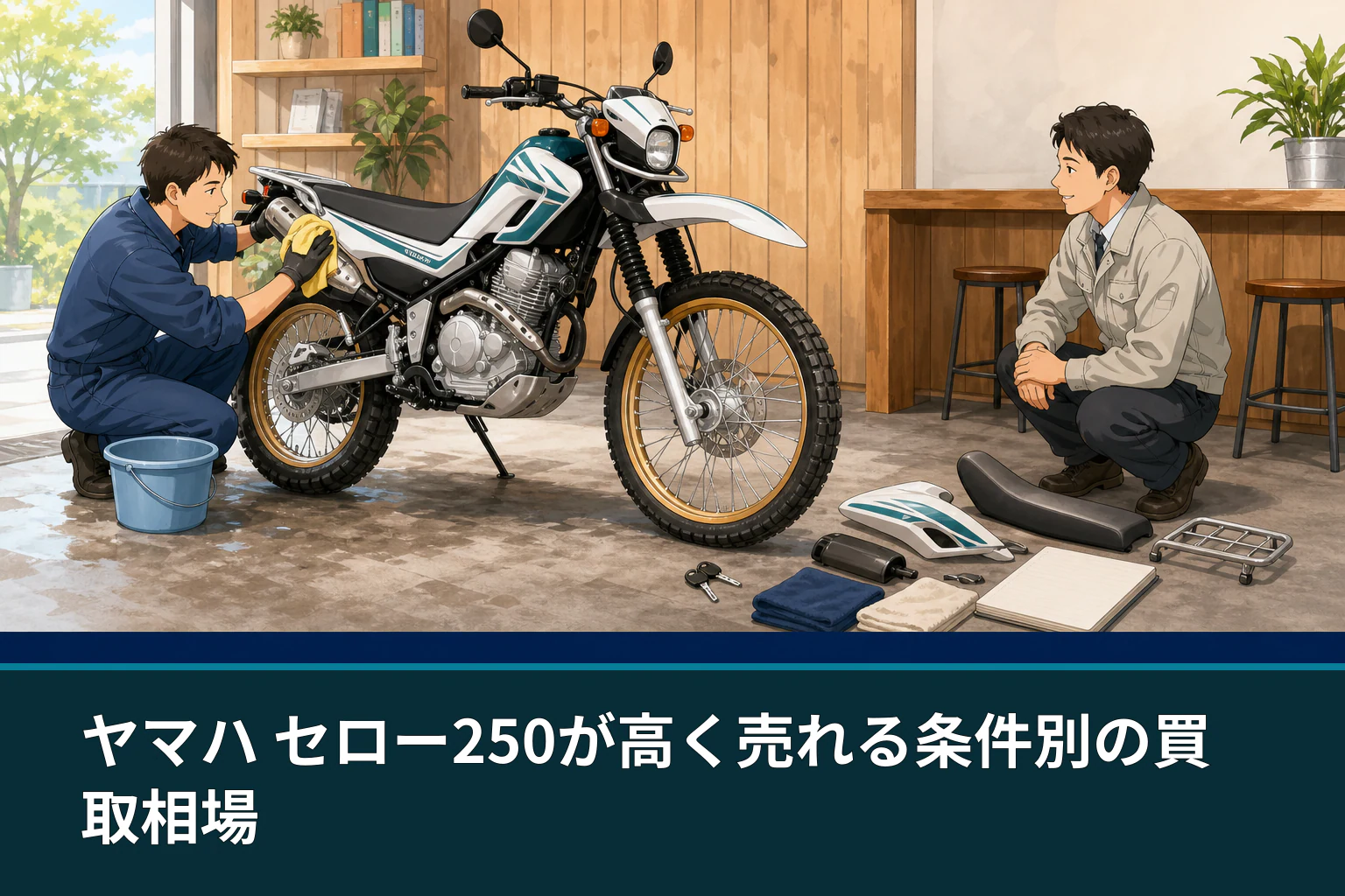ヤマハ セロー250が高く売れる条件別の買取相場