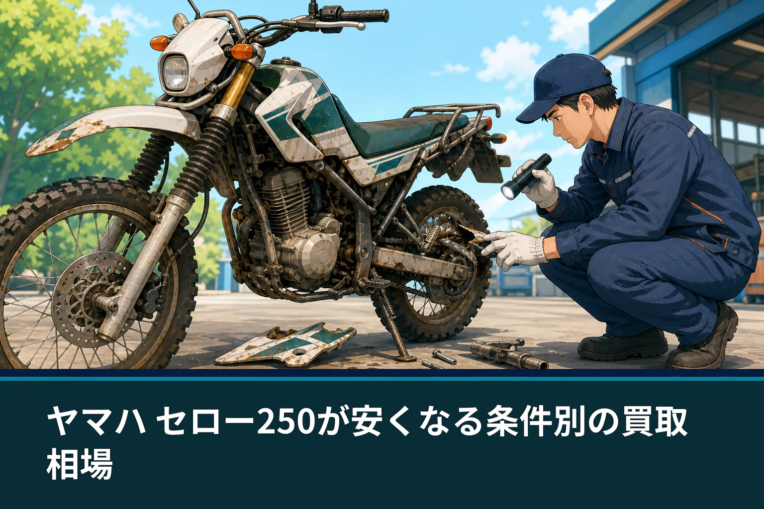 ヤマハ セロー250が安くなる条件別の買取相場