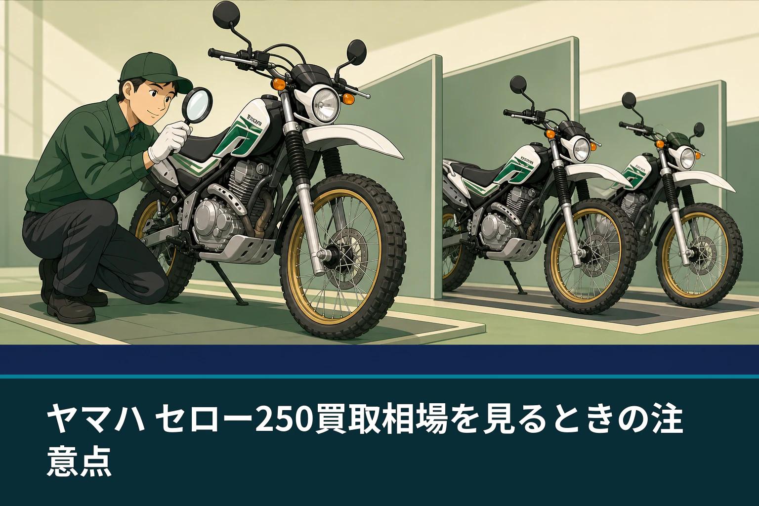 ヤマハ セロー250買取相場を見るときの注意点