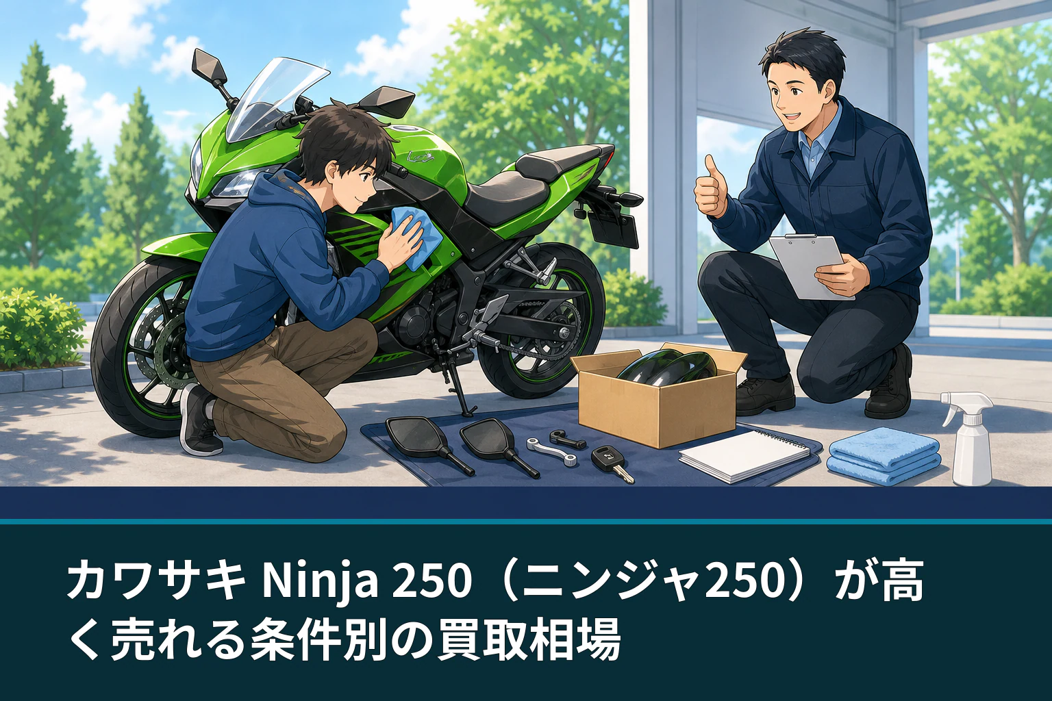 カワサキ Ninja 250(ニンジャ250)が高く売れる条件別の買取相場