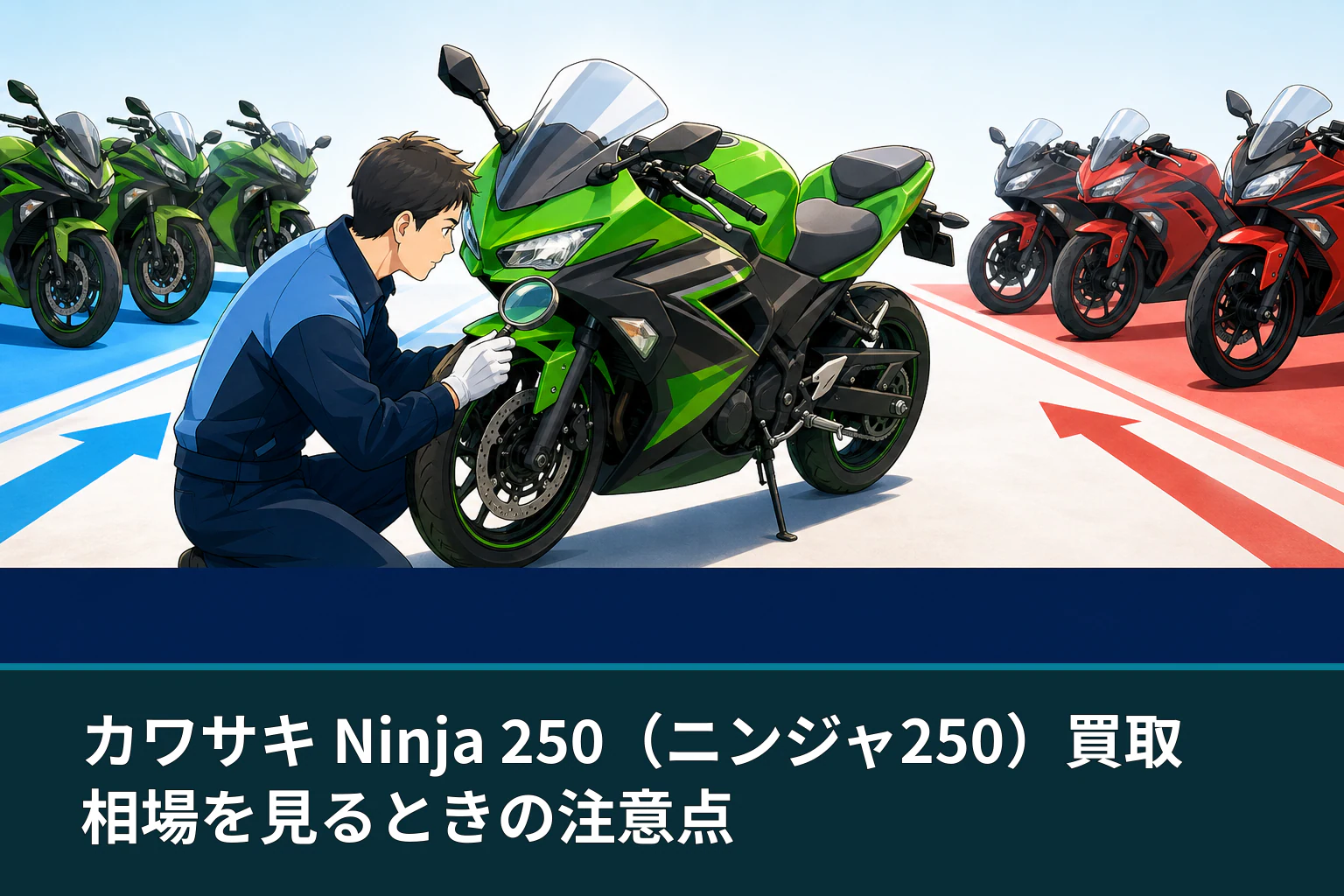 カワサキ Ninja 250(ニンジャ250)買取相場を見るときの注意点