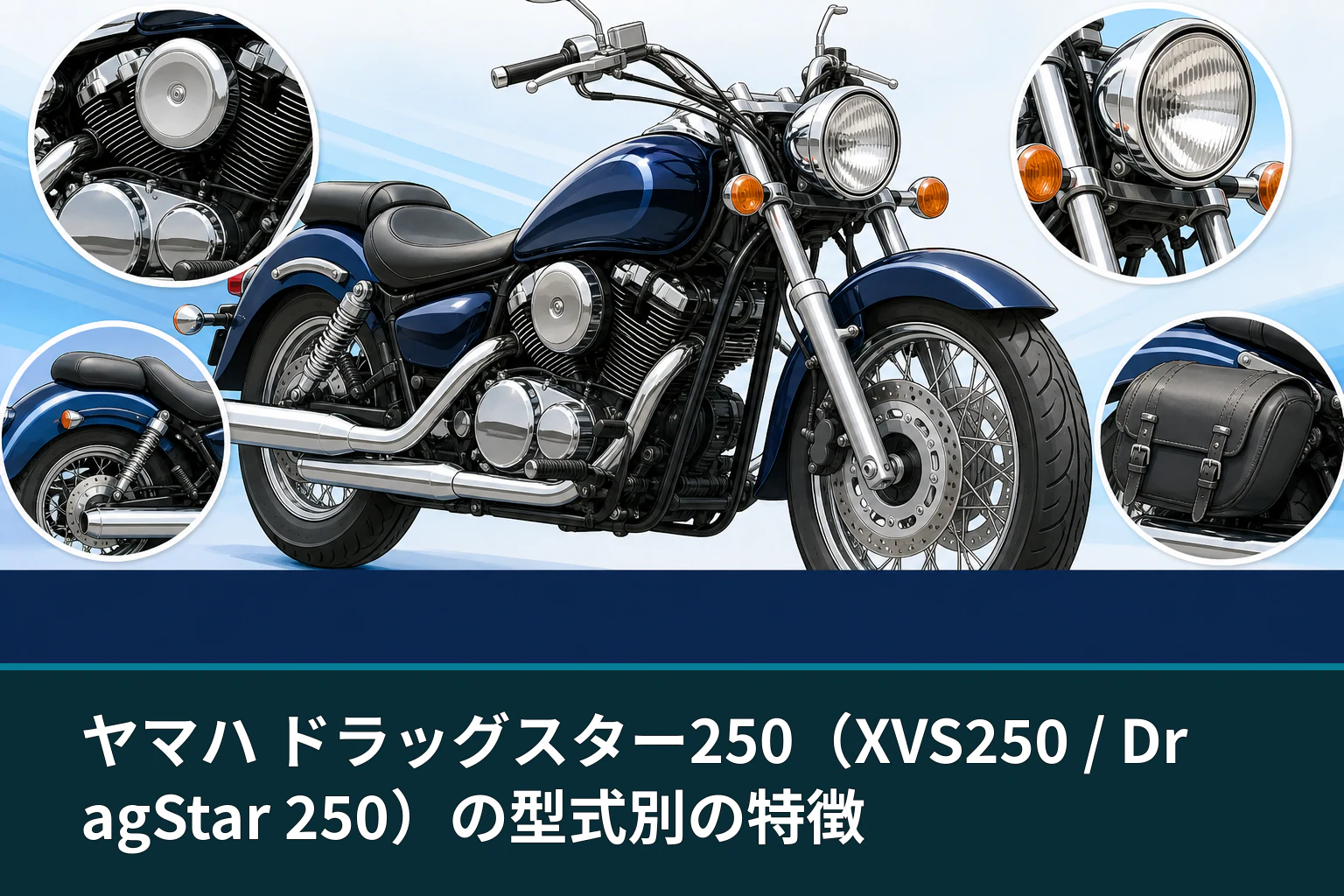 ヤマハ ドラッグスター250(XVS250 / DragStar 250)の型式別の特徴
