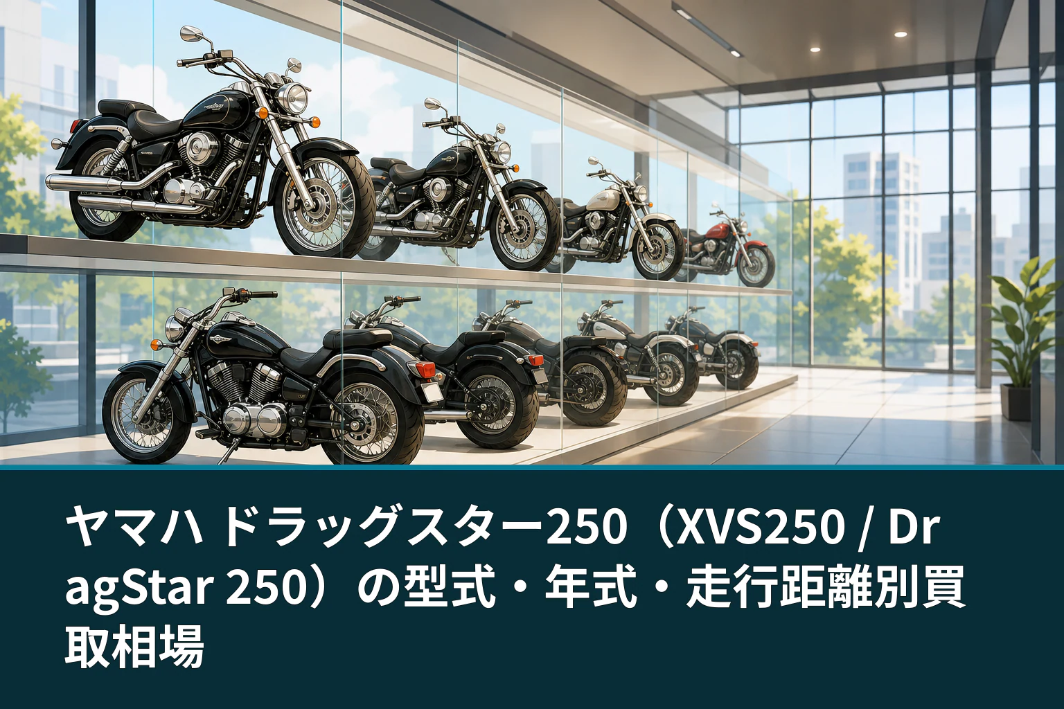 ヤマハ ドラッグスター250(XVS250 / DragStar 250)の型式・年式・走行距離別買取相場