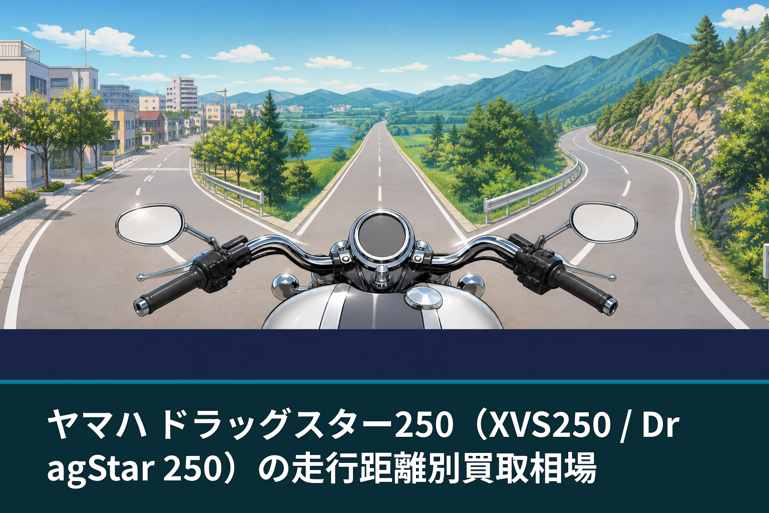 ヤマハ ドラッグスター250(XVS250 / DragStar 250)の走行距離別買取相場