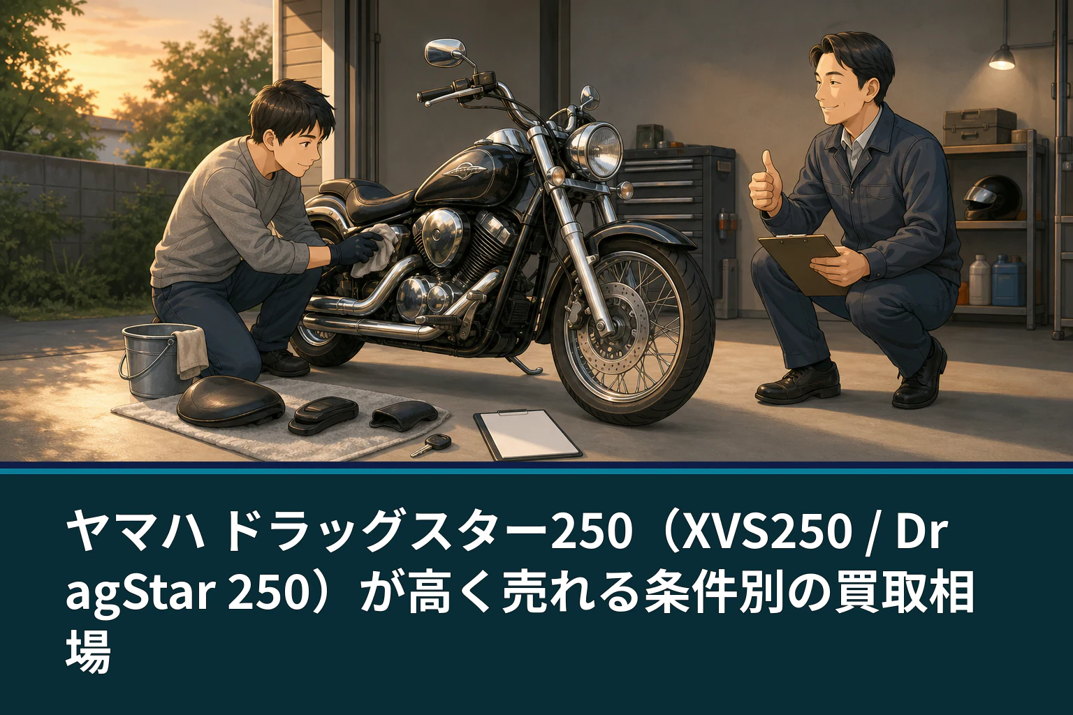 ヤマハ ドラッグスター250(XVS250 / DragStar 250)が高く売れる条件別の買取相場