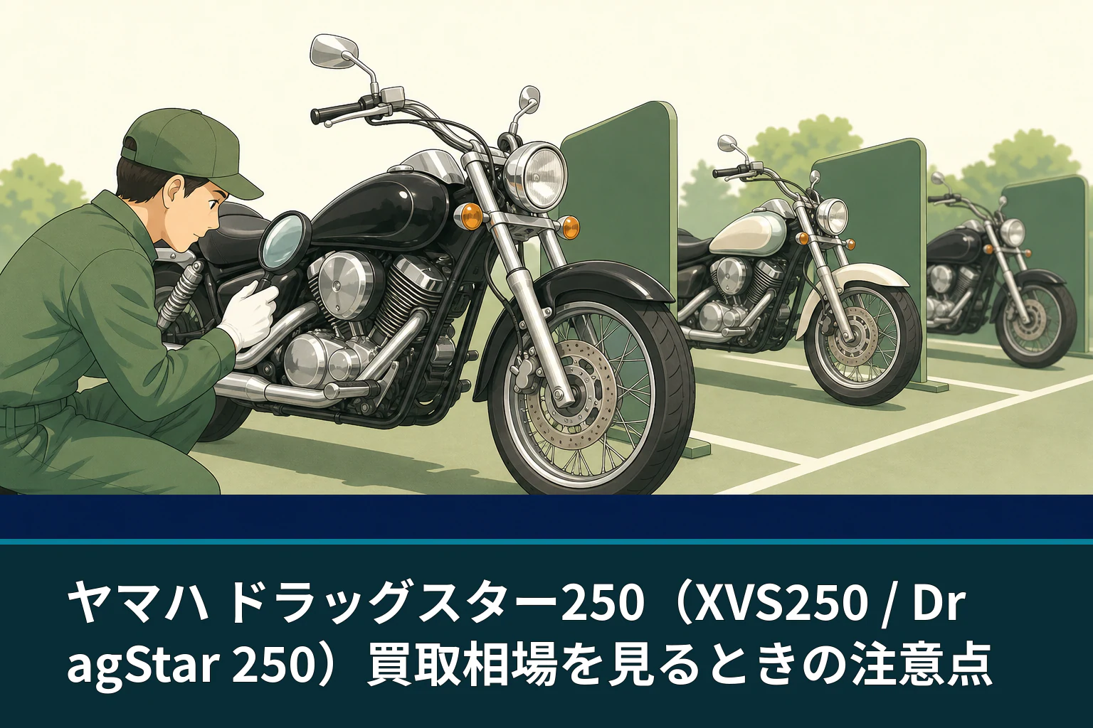 ヤマハ ドラッグスター250(XVS250 / DragStar 250)買取相場を見るときの注意点