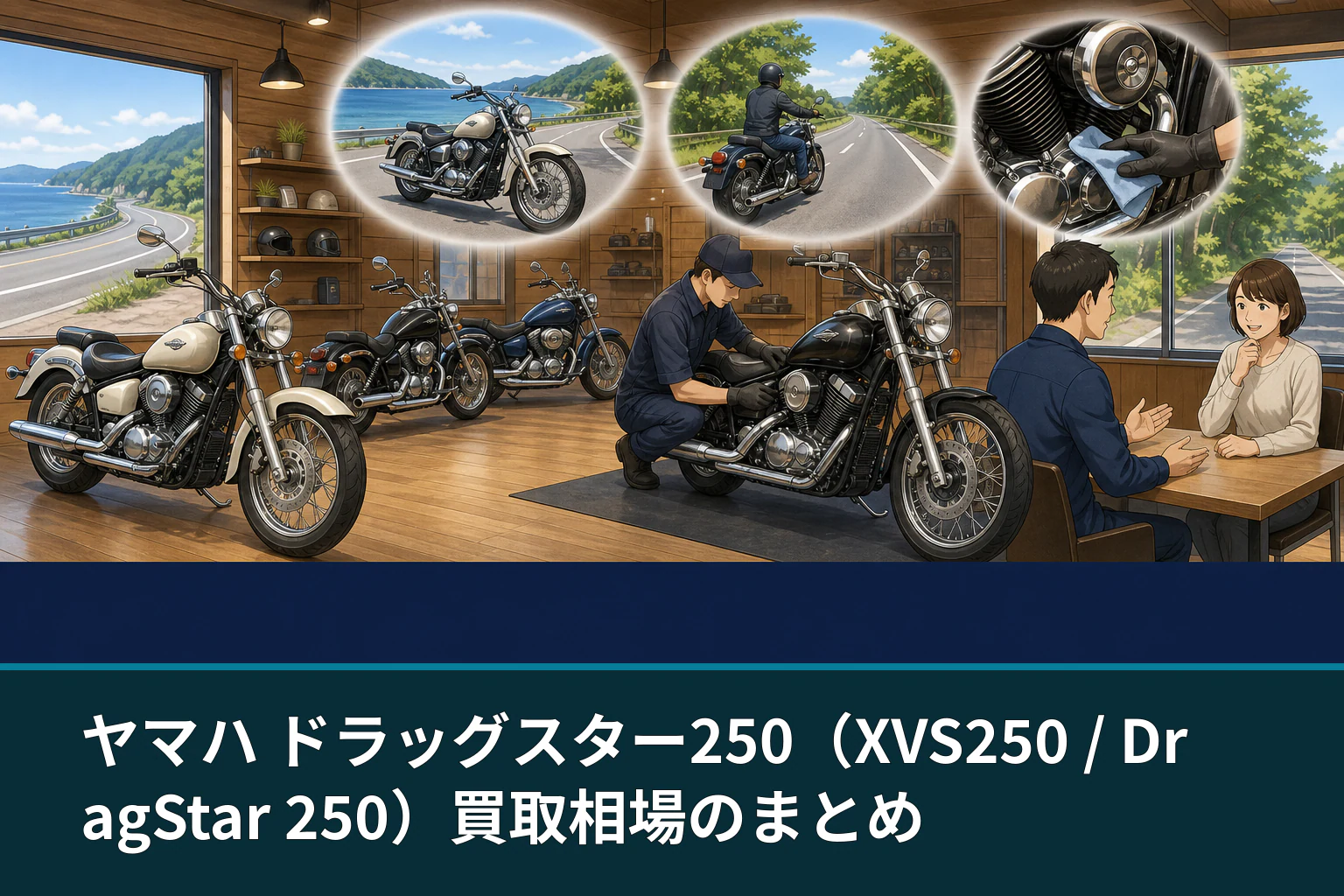 ヤマハ ドラッグスター250(XVS250 / DragStar 250)買取相場のまとめ