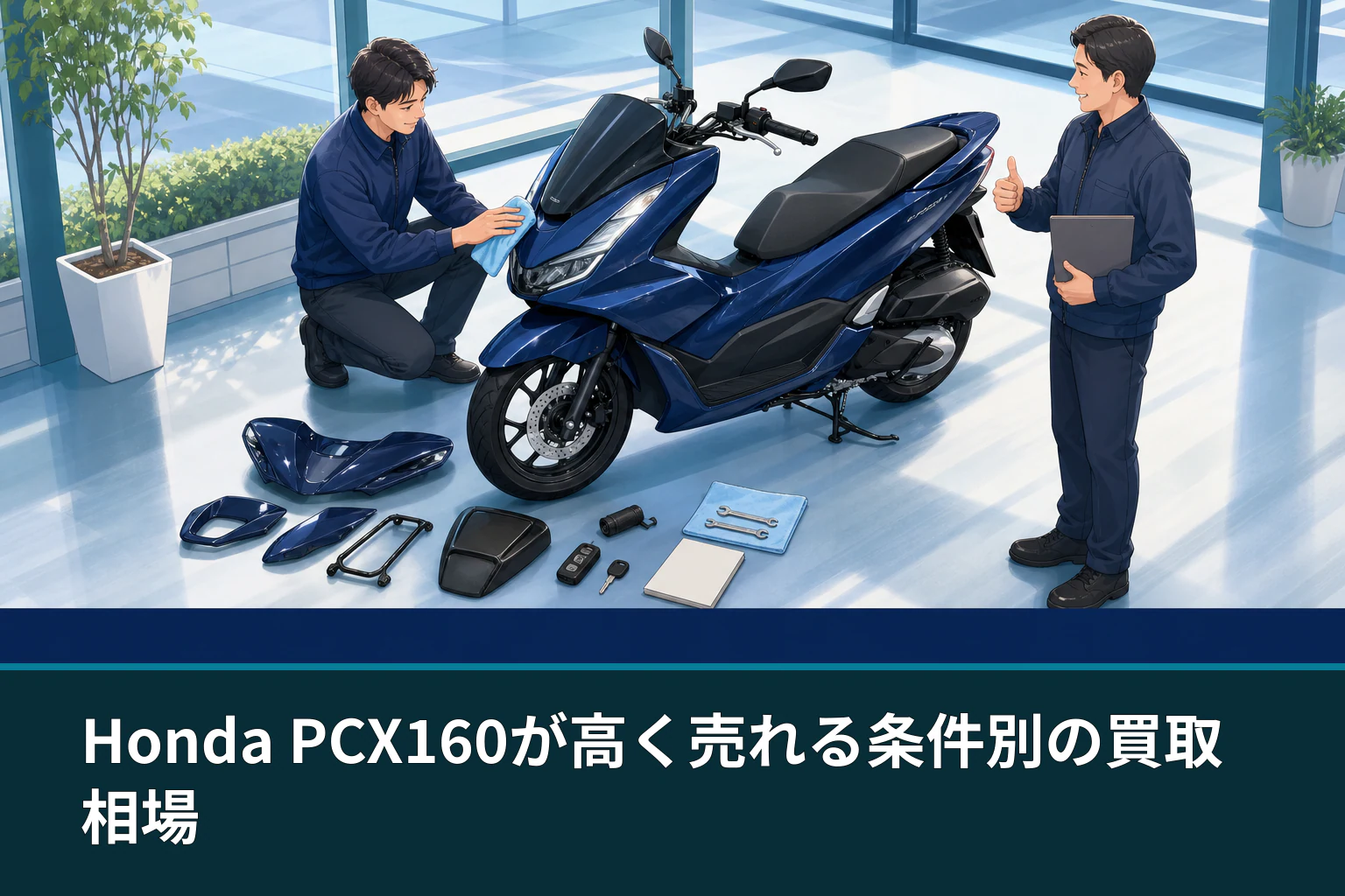 Honda PCX160が高く売れる条件別の買取相場