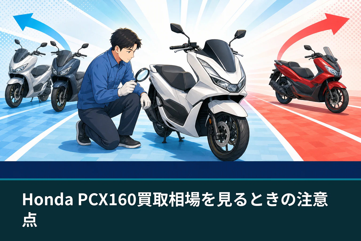 Honda PCX160買取相場を見るときの注意点