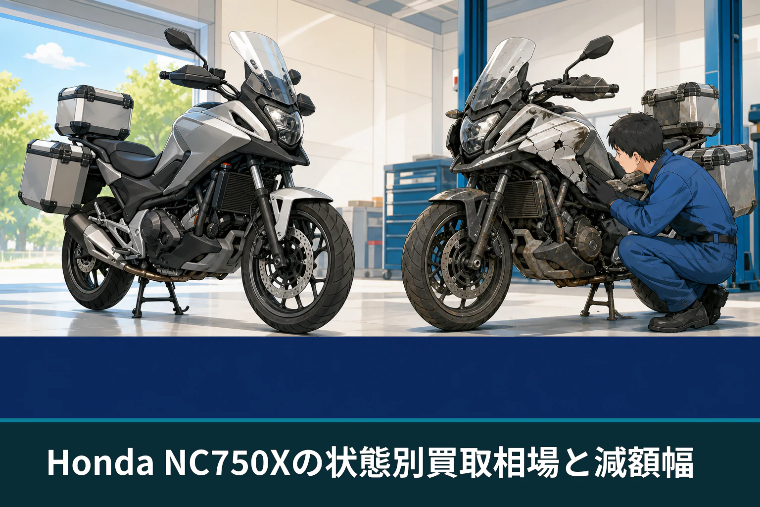 Honda NC750Xの状態別買取相場と減額幅