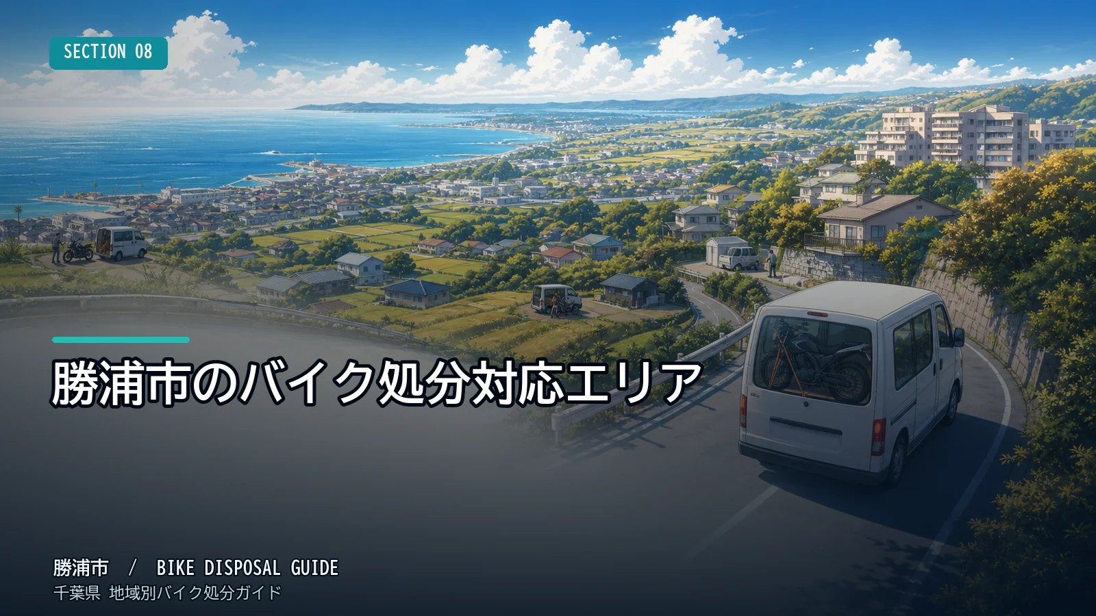 勝浦市のバイク処分対応エリア