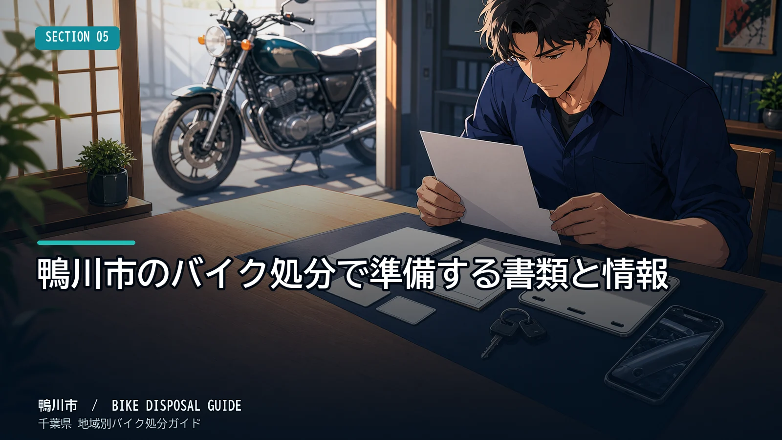 鴨川市のバイク処分で準備する書類と情報