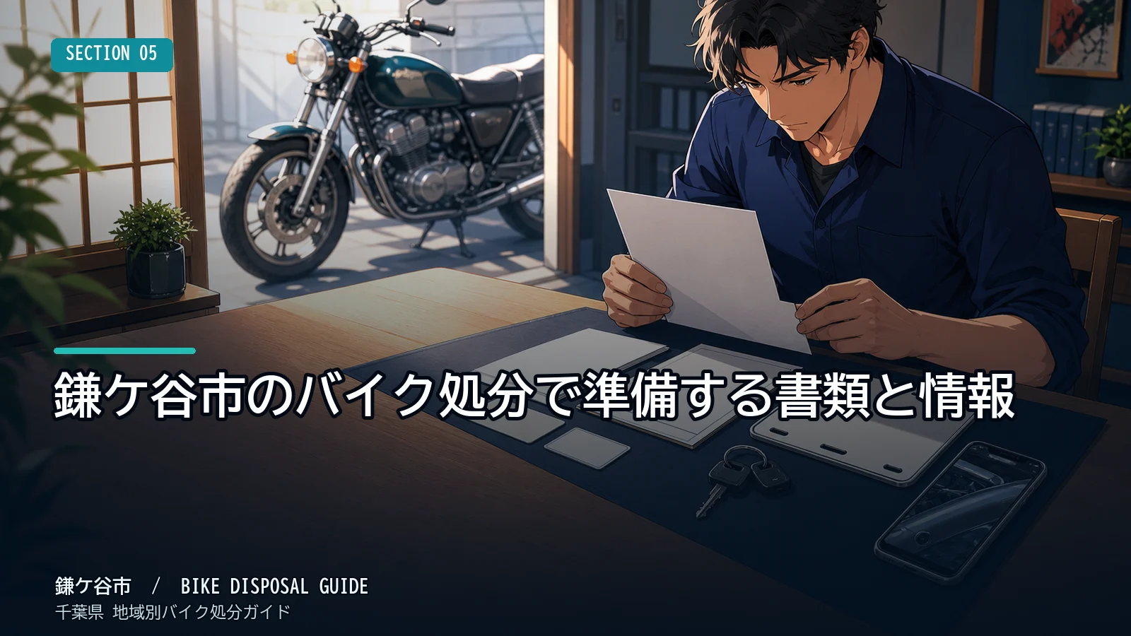 鎌ケ谷市のバイク処分で準備する書類と情報
