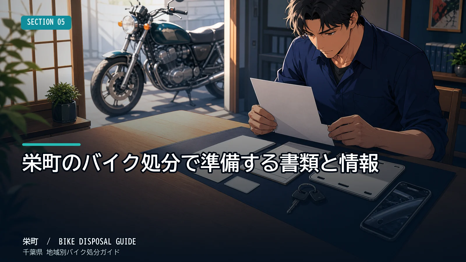 栄町のバイク処分で準備する書類と情報