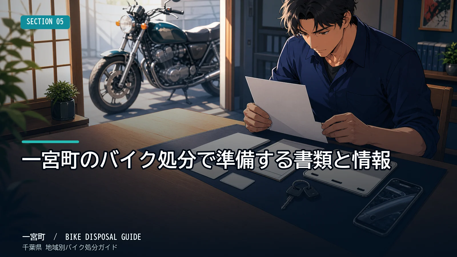一宮町のバイク処分で準備する書類と情報